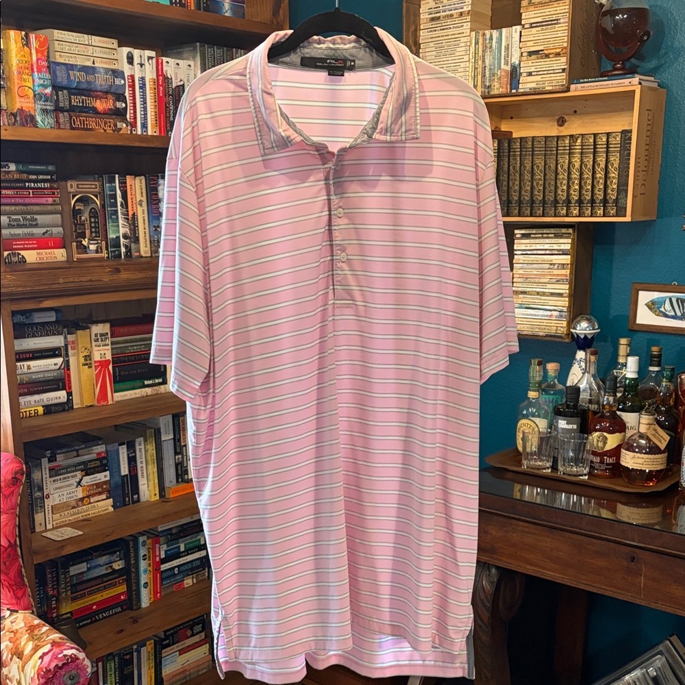 Ralph Lauren (XXL Tall) Pink and White Striped Polo